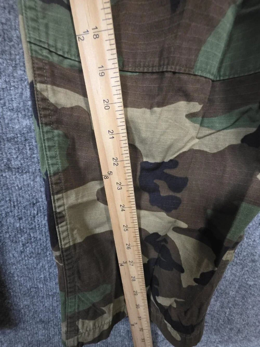 American Apparel Pants Mens XL Regular Woodland Camo Cargo Hot Weather BDU Army